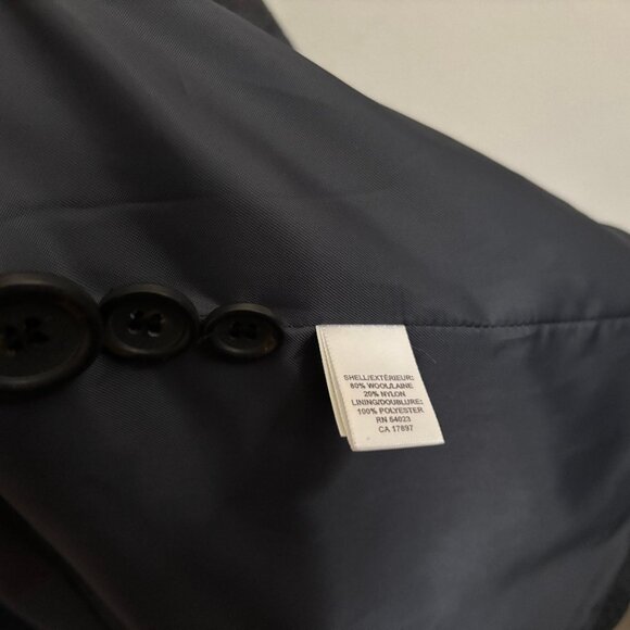 $600 Banana Republic Charcoal Grey Wool Overcoat/ Top Coat - XL - Picture 10 of 10